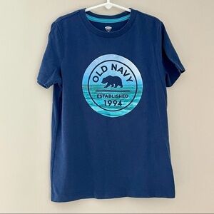 🎯3/$10 Old Navy Short Sleeve Night Flight Bear Ocean Tee